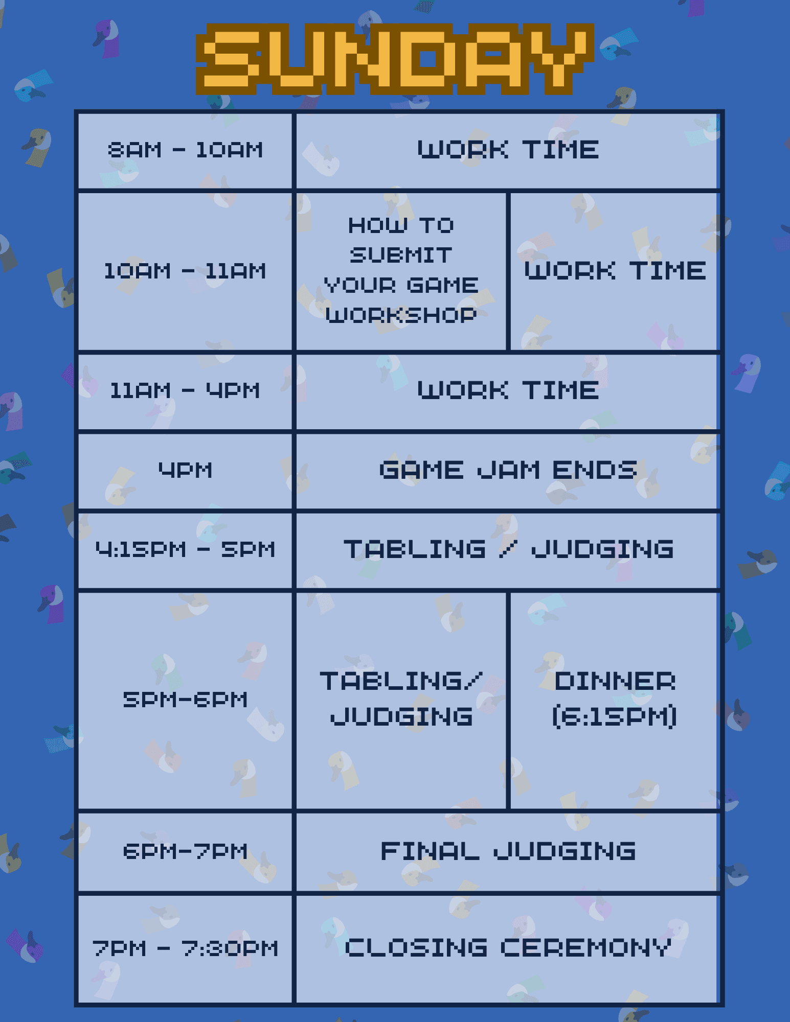 Day 3 Schedule